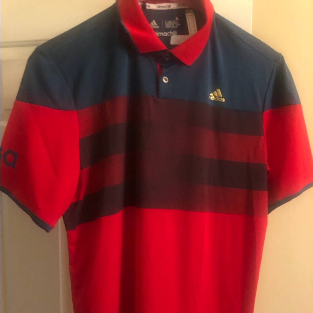 NWT Addidas Climachill Golf shirt Sz L